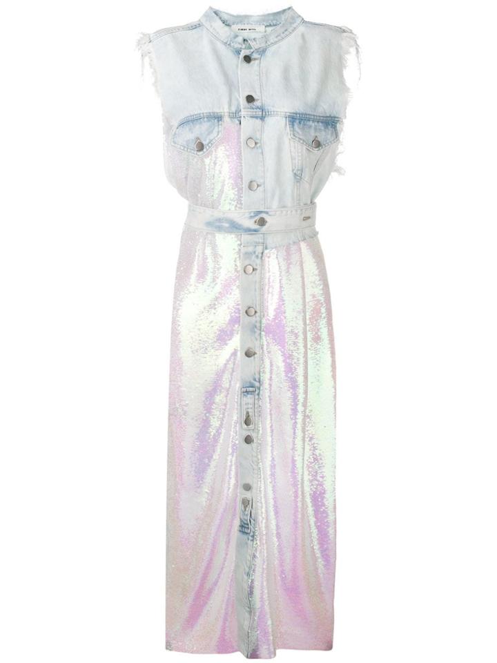 Circus Hotel Denim Jacket Dress - Blue