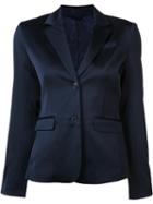 Atm Anthony Thomas Melillo Satin Effect Fitted Jacket, Women's, Size: 6, Blue, Acetate/polyester