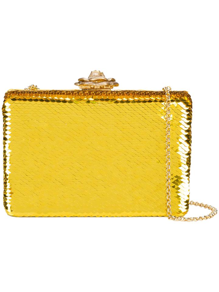 Oscar De La Renta Rogan Box Clutch - Metallic