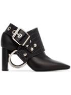 Alyx Black Sling 80 Crocodile Embossed Leather Boots