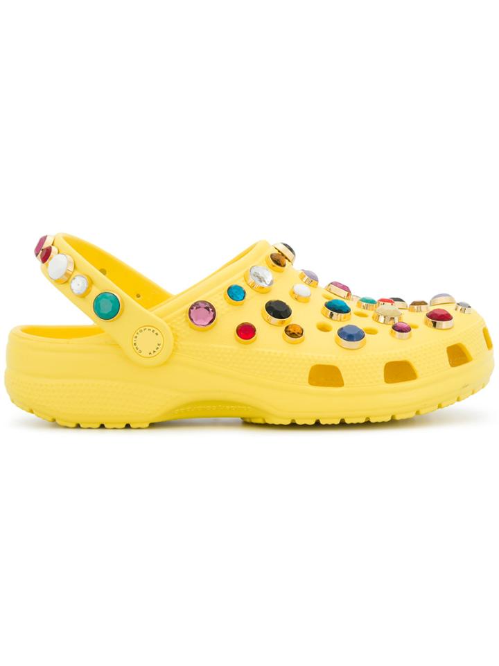 Christopher Kane Embellished Crocs Clog - Yellow & Orange