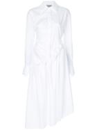Preen By Thornton Bregazzi Asymmetric Shirt Dress - White