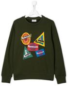 Moncler Kids Logo Patch Sweatshirt - Green