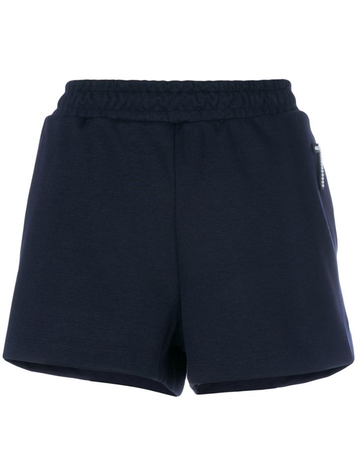 Markus Lupfer Applique Detail Jersey Shorts - Blue