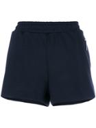 Markus Lupfer Applique Detail Jersey Shorts - Blue