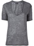 Isabel Marant 'maree' T-shirt, Women's, Size: Large, Grey, Linen/flax