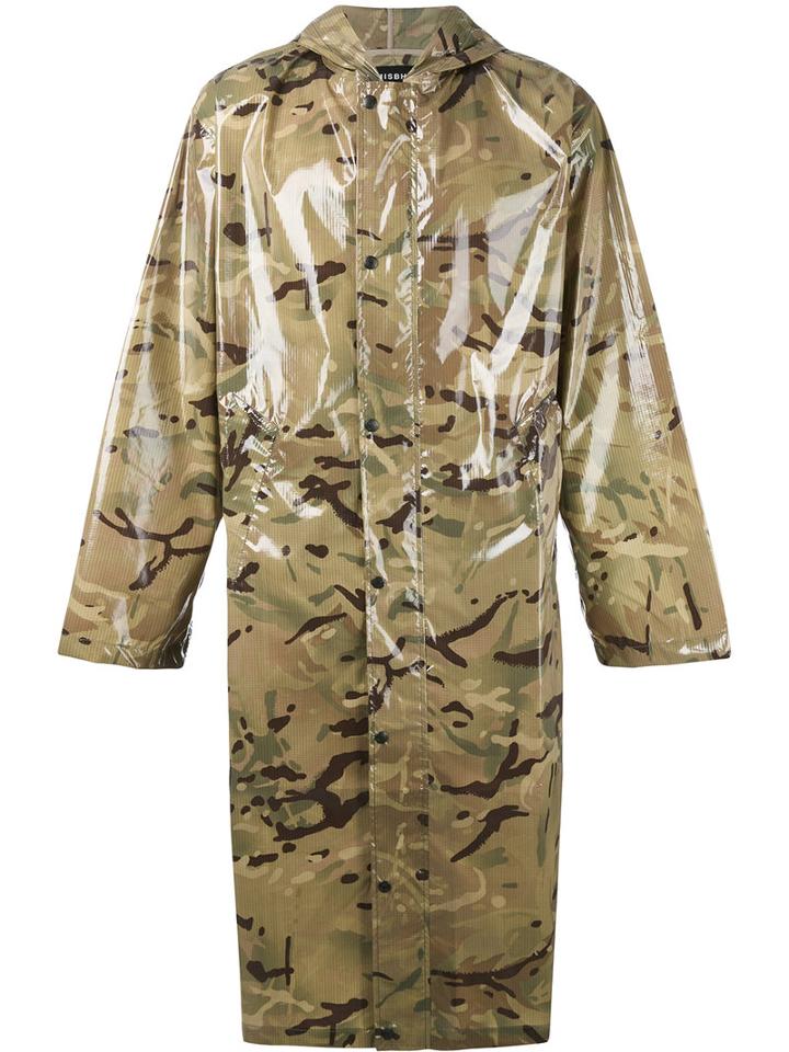 Misbhv - Shiny Camouflage Hooded Coat - Men - Polyimide - One Size, Green, Polyimide