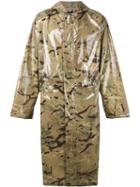 Misbhv - Shiny Camouflage Hooded Coat - Men - Polyimide - One Size, Green, Polyimide