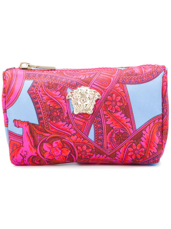 Versace Baroccoflage Make-up Bag - Pink & Purple