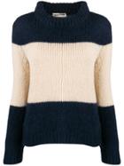 Semicouture Bi-colour Sweater - Blue