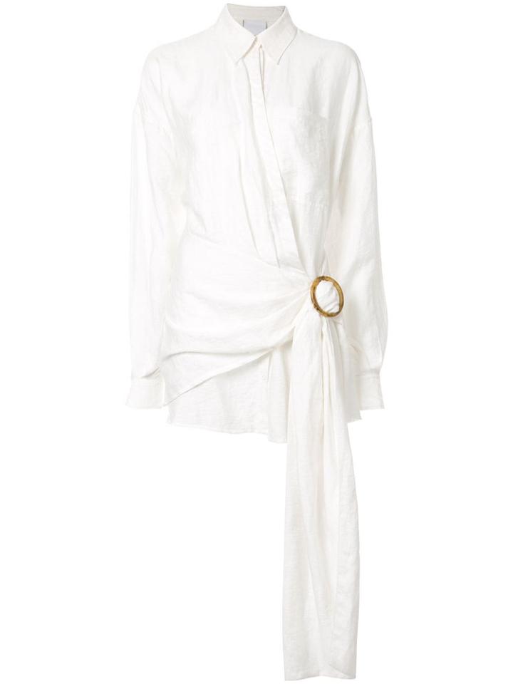 Acler Herald Shirt Dress - White