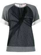 Nº21 Tulle Layered T-shirt - Grey