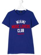 Diesel Kids - Music Lovers Club T-shirt - Kids - Cotton - 14 Yrs, Blue