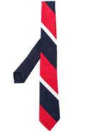 Thom Browne Wide Repp Stripe Mogador Necktie - Red
