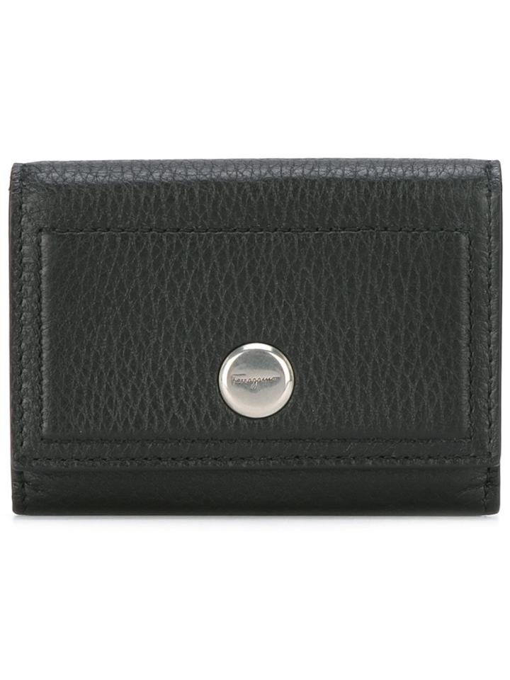 Salvatore Ferragamo Stud-front Coinpurse - Black