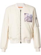 Komakino Graphic Print Bomber Jacket - Yellow