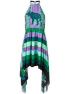 Just Cavalli Cheetah Print Asymmetric Dress - Green