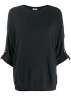 Brunello Cucinelli Tie Sleeve Top - Grey