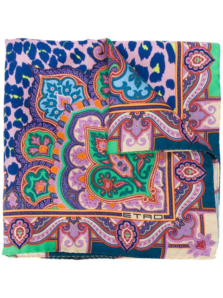 Etro Patterned Neckerchief - Purple