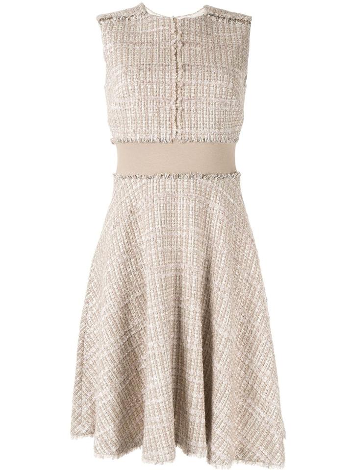 Paule Ka Fitted Check Dress - Pink