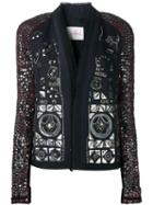 A.f.vandevorst '161 Bohemiane' Studded Blazer, Women's, Size: 38, Black, Nylon/acetate/wool