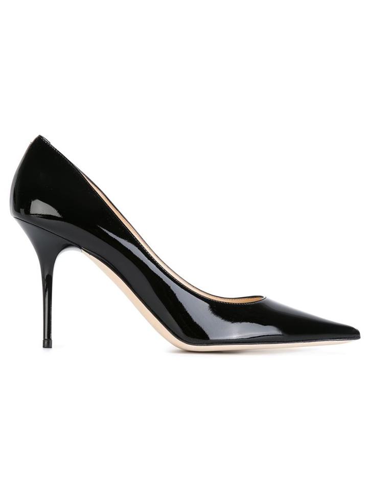 Jimmy Choo Agnes Pumps, Women's, Size: 41, Black, Leather/patent Leather