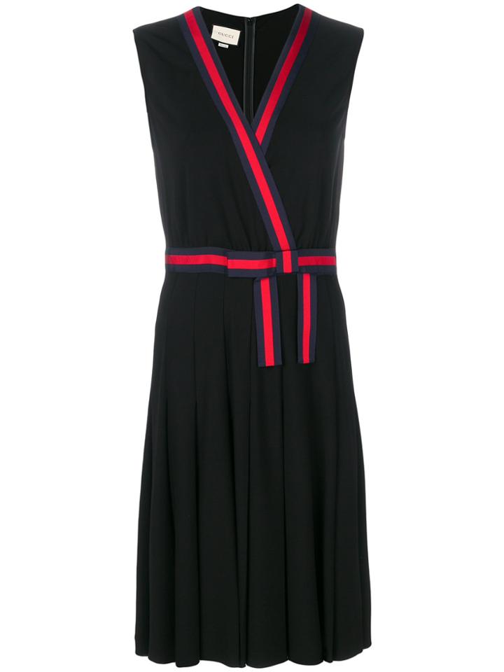 Gucci Jersey Dress With Web - Black