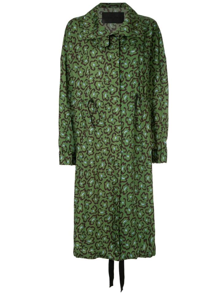 Christian Wijnants Oversized Printed Coat - Green