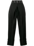 Proenza Schouler High Waisted Straight Trousers - Black