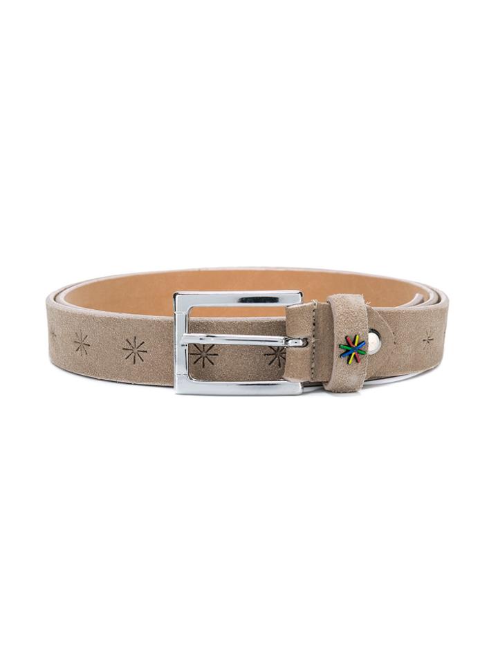 Manuel Ritz Kids Teen Cut-out Logo Belt - Nude & Neutrals