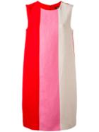 Max Mara Studio Striped Dress, Women's, Size: 40, Red, Linen/flax/viscose/acetate/polyamide