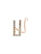 Maria Black 14kt Rose Gold Diamond & Sapphire Bess Twirl Earring -