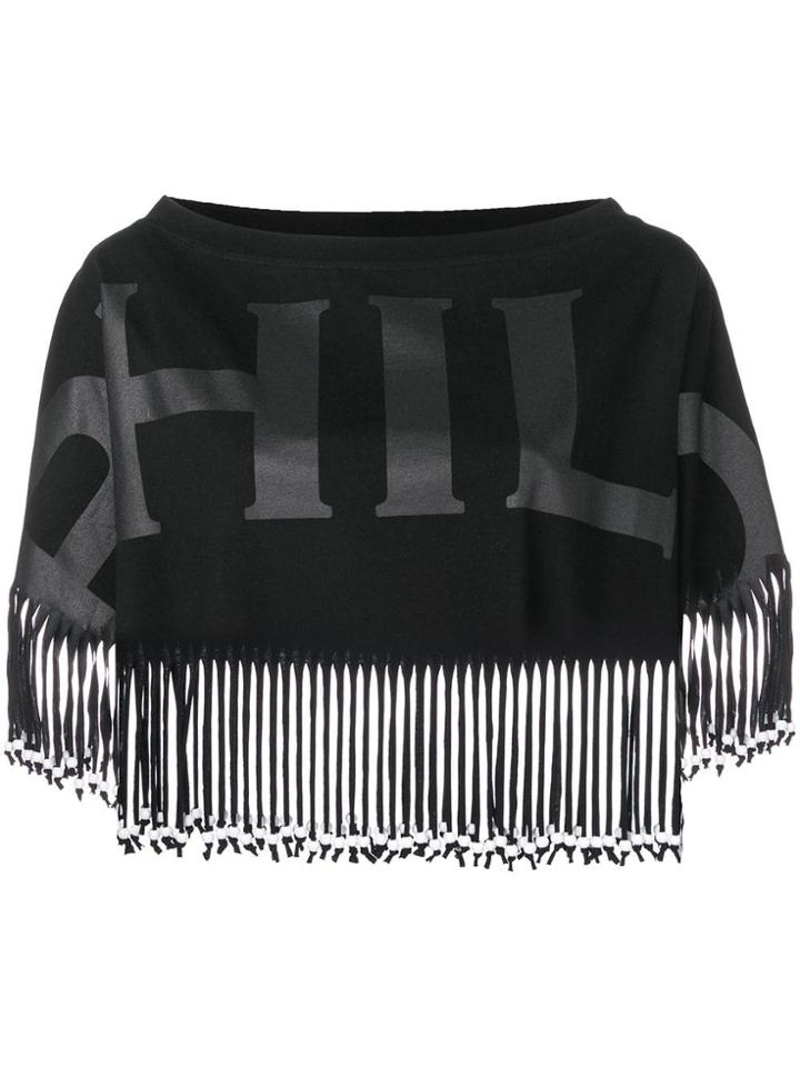Philosophy Di Lorenzo Serafini Fringed Top - Black