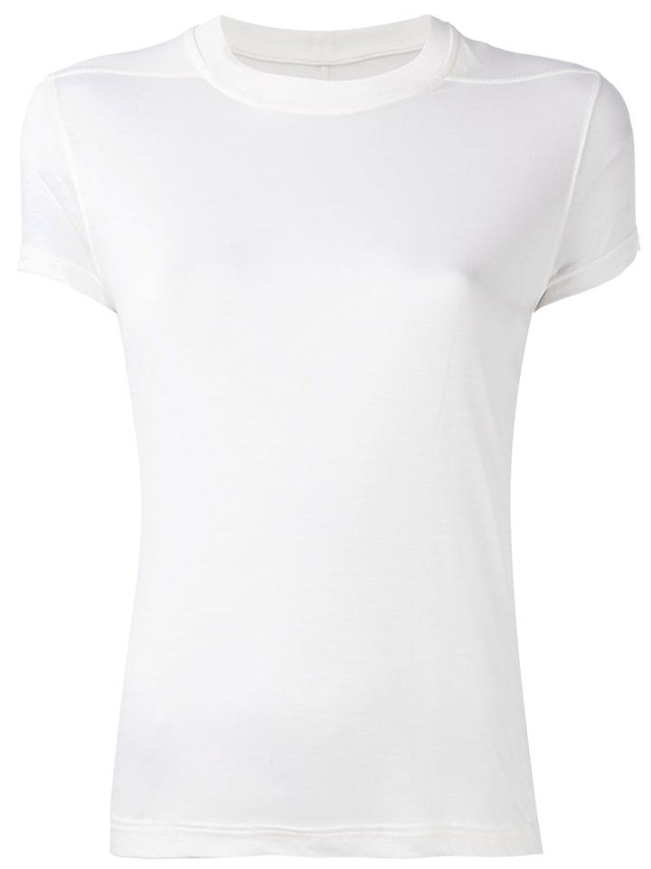 Rick Owens Drkshdw - Seam Detail T-shirt - Women - Viscose - M, White, Viscose