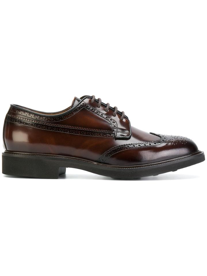 Corneliani Varnished Lace-up Shoes - Brown