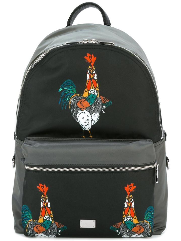 Dolce & Gabbana Volcano Rooster Print Backpack - Unavailable
