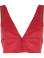 Aeron Cropped Bra Top - Red
