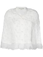 Comme Des Garçons Pre-owned Fringed Knitted Shrug - White