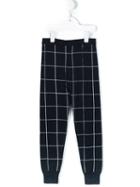 Arch & Line Grid Intarsia Knitted Trousers, Boy's, Size: 10 Yrs, Blue