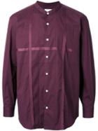 En Route Band Collar Shirt, Men's, Size: 3, Red, Cotton/polyurethane