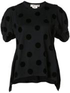 Comme Des Garçons Polka Dots Pointy T-shirt, Women's, Size: Medium, Blue, Wool