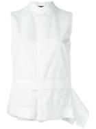 Dsquared2 Layered Sleeveless Shirt Blouse - White