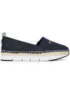 Calvin Klein Jeans Logo Print Flatform Espadrilles - Blue