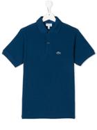 Lacoste Kids Teen Logo Patch Polo Shirt - Blue