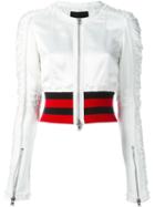 Alexander Wang Cropped Jacket, Women's, Size: 6, White, Polyester/cotton/viscose