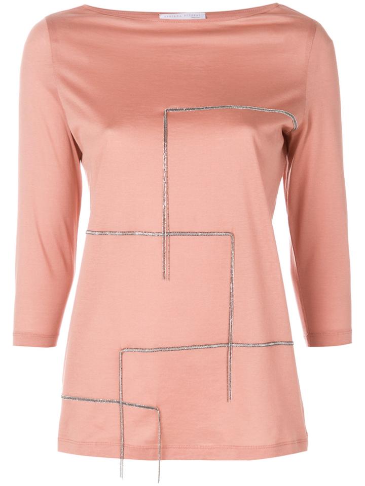 Fabiana Filippi Embroidered Pattern Top - Yellow & Orange