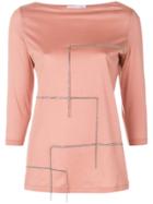 Fabiana Filippi Embroidered Pattern Top - Yellow & Orange