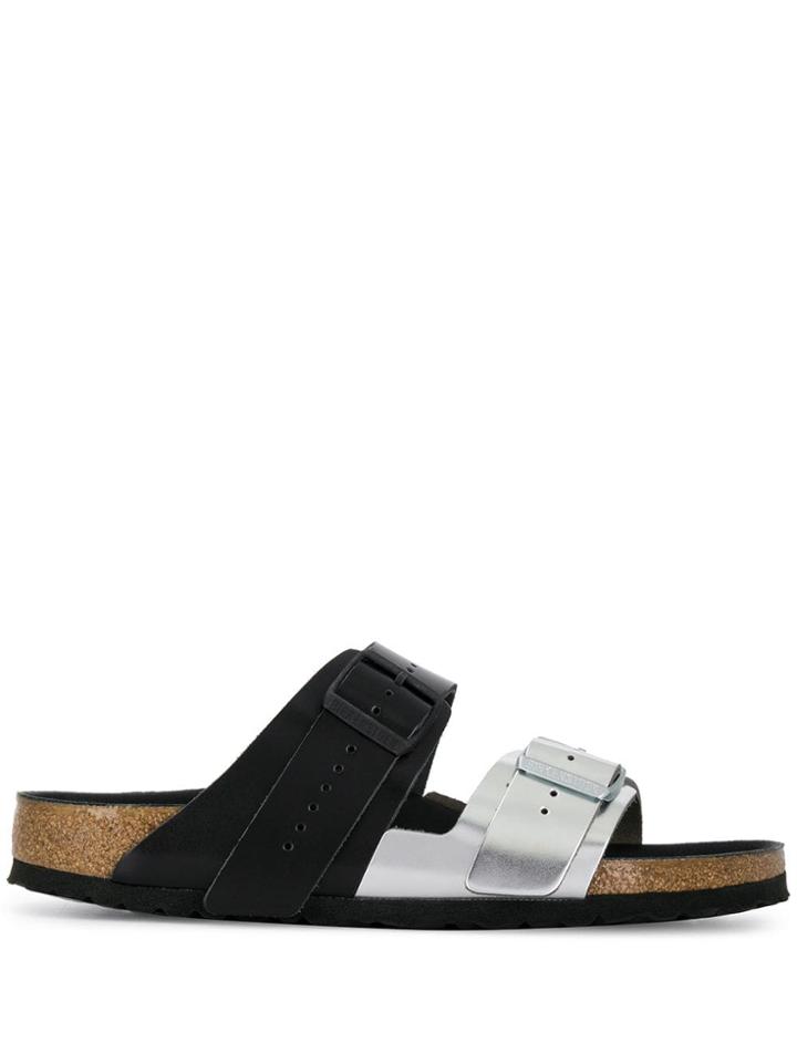 Rick Owens Metallic Strap Slides - Black