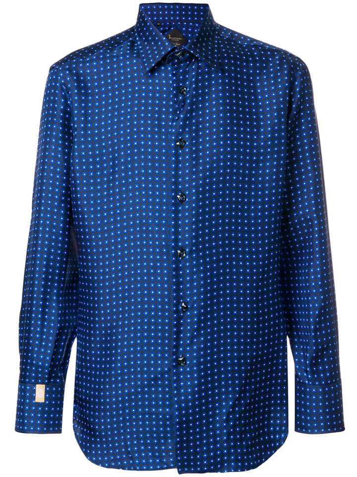 Billionaire Printed Pattern Shirt - Blue