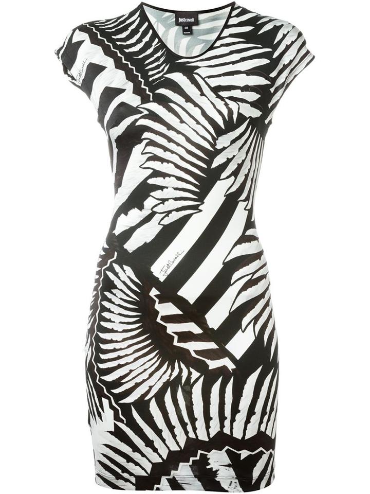 Just Cavalli Printed Fitted Dress
